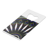 zwart-wit-MODERN Creditkaart Flessenopener (Achterkant Gekanteld)