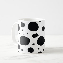 zwart wit modern dadelmatiner vlekken dier patroon koffiemok