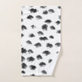 Zwart Wit Modern Dalmatische Vlekken Dierlijk Patr Bad Handdoek (Handdoek)