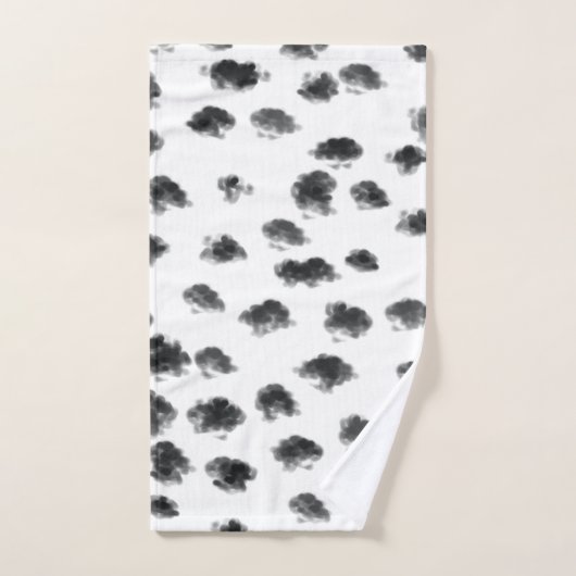 Zwart Wit Modern Dalmatische Vlekken Dierlijk Patr Bad Handdoek (Handdoek)