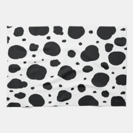 Zwart Wit Modern Dalmatische Vlekken Dierlijk Patr Theedoek