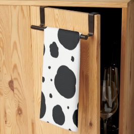 Zwart Wit Modern Dalmatische Vlekken Dierlijk Patr Theedoek