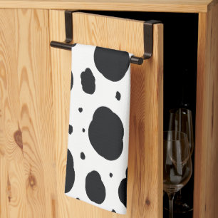 Zwart Wit Modern Dalmatische Vlekken Dierlijk Patr Theedoek