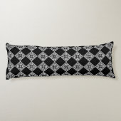 Zwart-wit modern deco-body Pillow Lichaamskussen (Achterkant)