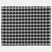 Zwart-wit, modern, deco-mandje fleece deken (Voorkant (Horizontaal))