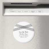 Zwart wit modern deco Sparen de Magnet van de Datu (Insitu (Vaatwasser))