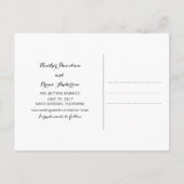 Zwart wit modern deco Sparen het Briefkaart van de (Achterkant)