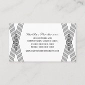 Zwart-wit modern deco-Visitekaartje Visitekaartje (Achterkant)