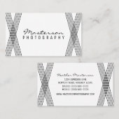 Zwart-wit modern deco-Visitekaartje Visitekaartje (Voorkant / Achterkant)