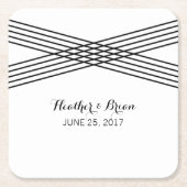 Zwart wit modern decodepapier Onderzetters (Voorkant)