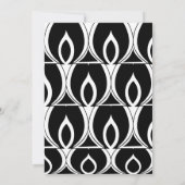 Zwart-wit modern  decohuwelijk kaart (Achterkant)