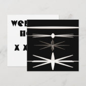 ZWART-WIT MODERN DESIGN KAART (Voorkant / Achterkant)