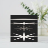 ZWART-WIT MODERN DESIGN KAART (Staand voorkant)