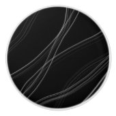 Zwart-wit, modern design ronde kabinetknoppen keramische knop (Voorkant)