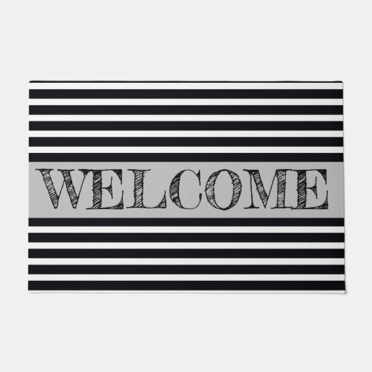 Zwart-wit modern deurmat (Voorkant)