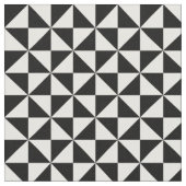 Zwart-wit modern driehoekspatroon stof (Close Up)