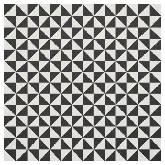 Zwart-wit modern driehoekspatroon stof (Swatch)