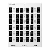 Zwart-wit Modern Dropper Fles Label (Full Sheet)