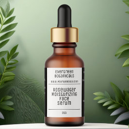 Zwart-wit Modern Dropper Fles Label