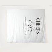 Zwart Wit Modern Eenvoudig Afstudeerder Foto Achte Wandkleed (Voorkant (horizontaal))