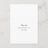 Zwart wit, modern, eenvoudig en minimaal huwelijk informatiekaartje (Achterkant)