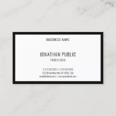 Zwart-wit, modern, eenvoudig Sjabloon Visitekaartje (Achterkant)