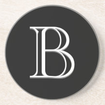 Zwart Wit Modern Eenvoudig Stijlvol Letter Initiaa
