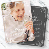 Zwart-wit Modern Eenvoudige Begrafenis Dank U Visitekaartje