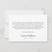 Zwart-wit Modern Eenvoudige Typewriteral Bedankkaart (Voorkant)