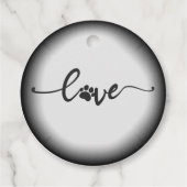 Zwart-wit Modern Elegance Wedding Favor Labels (Achterkant)