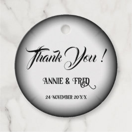 Zwart-wit Modern Elegance Wedding Favor Labels