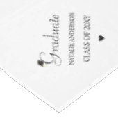 Zwart Wit Modern Elegant Afstuderen Afstuderen Tafelkleed (Gekanteld)