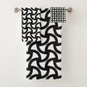 Zwart-wit Modern Elegant Bad Handdoek (Insitu)