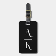 Zwart-wit modern elegant monogram