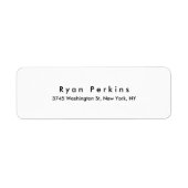 Zwart & Wit Modern Elegant Professioneel Etiket (Voorkant)