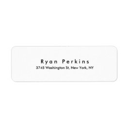 Zwart & Wit Modern Elegant Professioneel Etiket