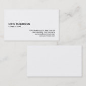 Zwart wit modern elegant standaard Visitekaartje (Voorkant / Achterkant)