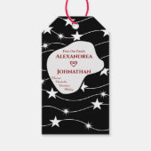 Zwart Wit Modern Elegant Stijlvol Gepersonaliseerd Cadeaulabel (Voorkant)