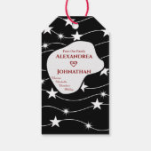 Zwart Wit Modern Elegant Stijlvol Gepersonaliseerd Cadeaulabel (Achterkant)