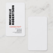 Zwart wit, modern en minimalistisch laagje zwart visitekaartje (Voorkant / Achterkant)