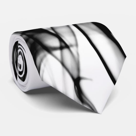 Zwart-wit modern en uniek stropdas (Opgerold)