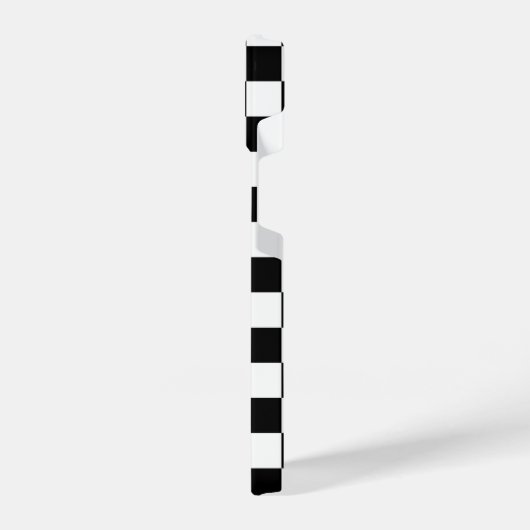 Zwart wit, modern, gecontroleerd controllerbordpat iPhone hoesje (Linkerkant)