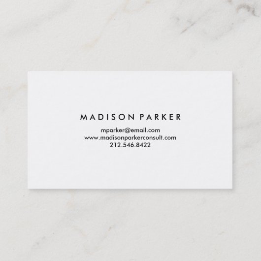 Zwart-wit Modern Geometric Visitekaartje (Achterkant)