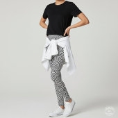 Zwart-wit modern geometrisch psychedelisch drukwer leggings