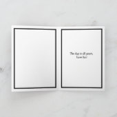 Zwart-wit Modern Gepersonaliseerde Gelukkige Verja Kaart (Binnen)