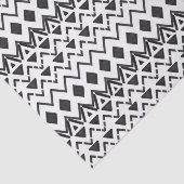 Zwart-wit Modern Hand getrokken Tribal Aztec Tissuepapier (Detail)