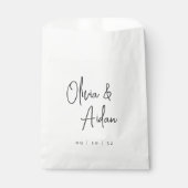 Zwart-wit modern handgeschreven handgeschreven han bedankzakje (Voorkant)