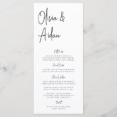 Zwart-wit modern handgeschreven handgeschreven han menu (Voorkant)