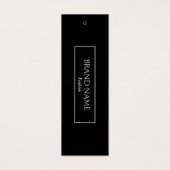Zwart-wit Modern Hang Labels Mini Visitekaartjes (Voorkant)