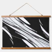 Zwart-wit modern hangend wandkleed (Voorkant)